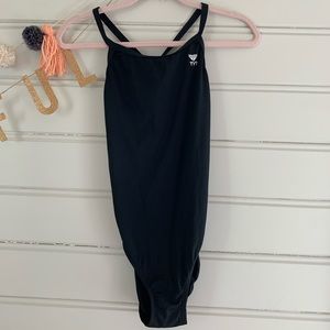black one piece swimsuit